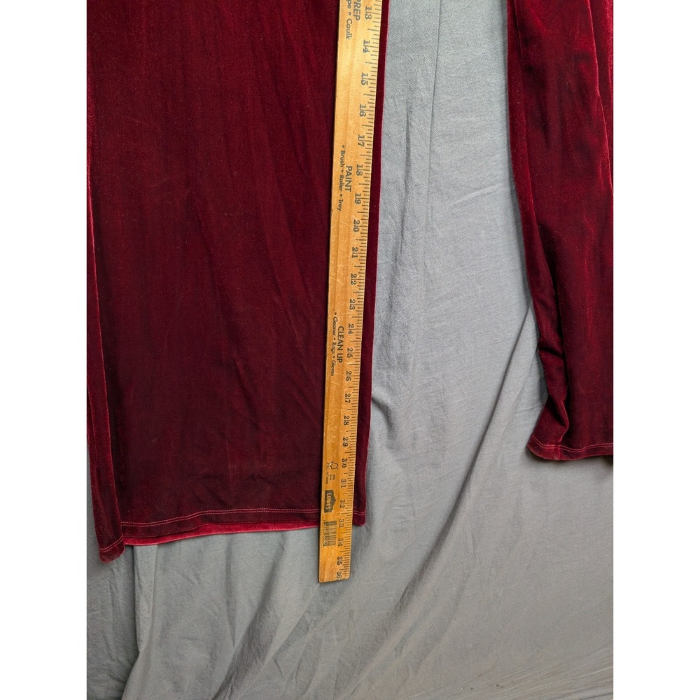 Lulus Hopeful Heart Red Velvet Backless Wide-Leg Jumpsuit Size XL - Picture 2 of 8